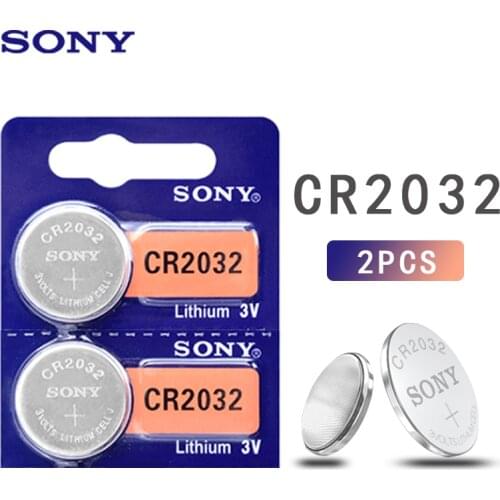 2PC For SONY Original CR2032 battery 3V Lithium Batteries BR2032 DL2032 ECR2032 CR 2032 Button Coin Battery For Watch Calculator