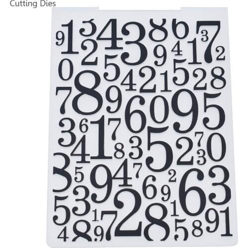 2019 Number 0-9 Plastic Template Embossing Folder For Scrapbook Photo Album Card Making Diy Crafts