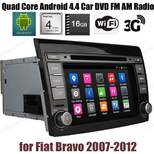 7 inch Android4.4 16G ROM FM AM radio Car DVD For Fiat Bravo 2007-2012 Support GPS BT 3G WiFi DTV DAB+ TPMS stereo mp5