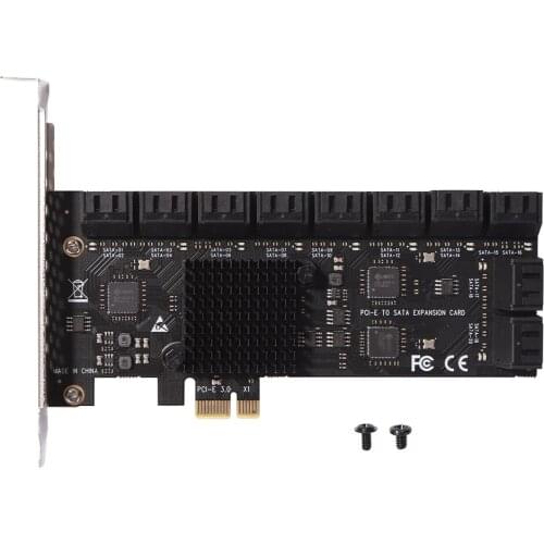 Riser PCIE SATA PCI-E Adapter 20 Port SATA Controller PCI Express X1 to SATA3.0 6Gbps Interface Rate Expansion Card For Desktop