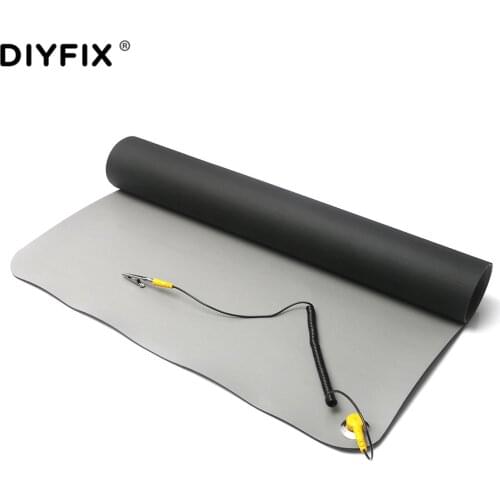 DIYFIX 710x500x2mm Anti-static Mat with Ground Wire for Mobile Phone Computer Sensitive Electronics Repair Work Pad