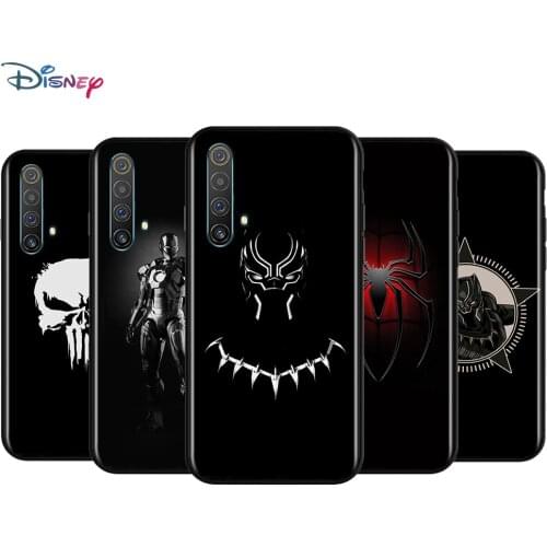 Black Soft Marvel Dark For Realme 7i Global C2 C3 C11 C12 C15 C17 X2 X3 Superzoom X50 XT Q2 Q2i Pro 5G Phone Case