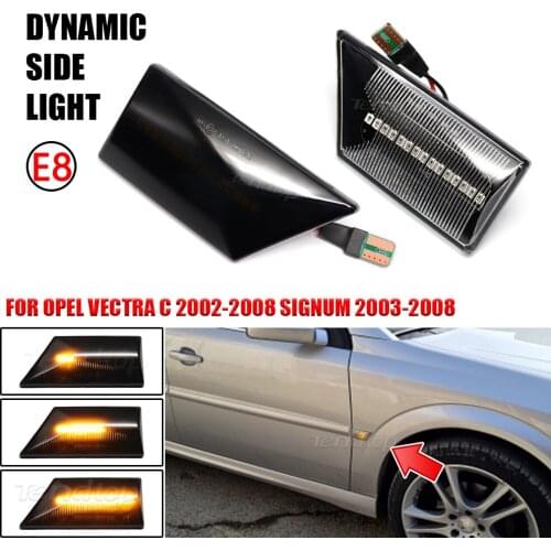 For OPEL Vectra C 01-08 for Signum 03-08 Scroll Dynamic LED Flashing Turn Signal Blinker Lamp Indicator Car Light Facelift