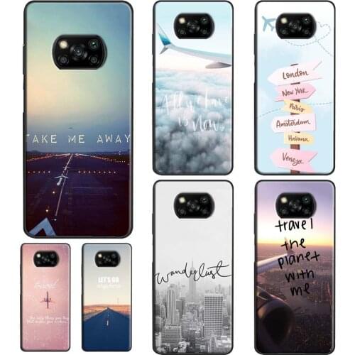Travel inspiration For POCO F3 F1 F2 M3 X3 Pro Phone Case For Xiaomi Mi 11 Lite Ultra 10T Pro Mi Note 10 Lite