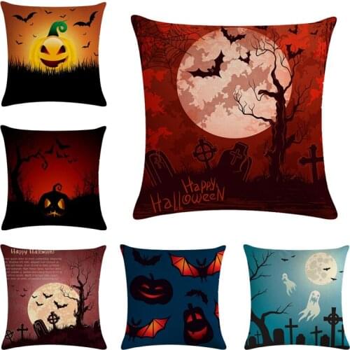 Hot Sale Alice Dreams Cute Cat Magical Moon Night Wonderland Emerald Forest Witches Halloween Dance Cushion Cover Pillow Case