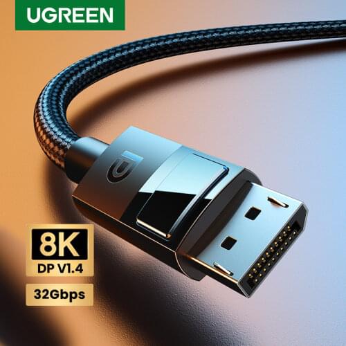 Ugreen Displayport 8K Displayport Cable for HP/DELL Laptop 8K/60Hz 4K/144Hz displayport 1.4 Cable 8K DisplayPort to DisplayPort