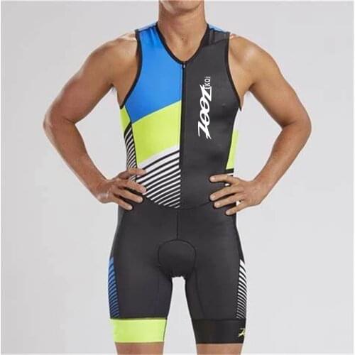 ZOOTEKOI Quality Triathlon Sleeveless Skinsuit Mens Comfortable Bicycle Jersey Sportswear Riding Bike Clothing Ropa Ciclismo