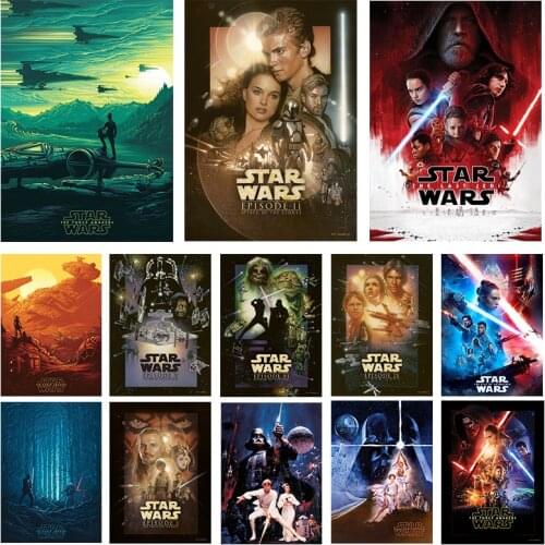 5D DIY Diamond Painting Star Wars Movie Poster Darth Vader Master Yoda Character Diamond Embroidery Home Decoration Crafts