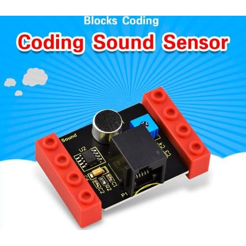 Kidsbits Blocks Coding Sound Microphone Sensor Voice Detection Module For Arduino STEM Programming Education