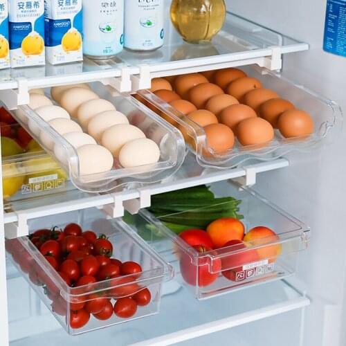 Fridge Food Fresh Keep Storage Box Refrigerator Egg Drawer Organizer Space Saver Kitchen Freezer Shelf Vegetable Fruit Container