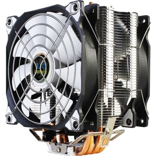 6 Copper Heatpipe CPU Cooler 9cm/12cm Radiator 4PIN Cooling Fan Quiet LGA 775 1150 1151 1155 1156 1200 1366 2011 X79 X99 AM3 AM4