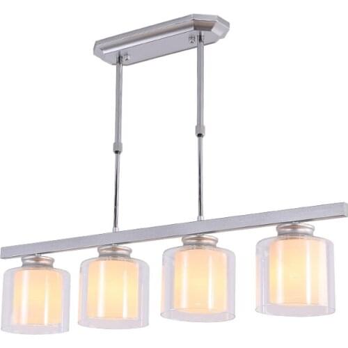 Dining room chandelier black simple restaurant Jane three heads 4 LED dining chandelier bedroom lamp study bar dining room lamp