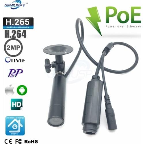 Geniuspy 1080P POE Power Over Ethernet Mini IP Camera Surveillance Network Video Cam Onvif Mini IP Web Industry Camera XMEYE