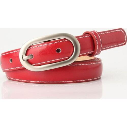 Fashion Solid 105cm PU Belt Women Lady Casual Waistband Girls Girdle Female Round Metal Band Buckle