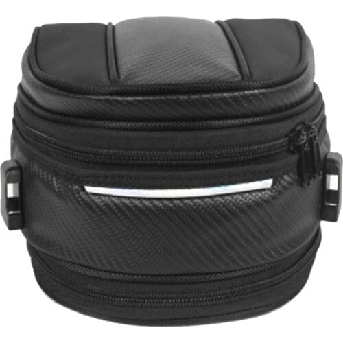 Motorcycle Tail Seat Bag Saddle Bags Waterproof Sport Backpack Durable Black