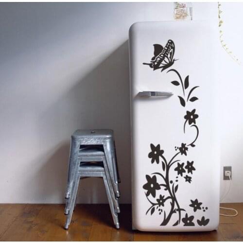 Stickers wall wardrobe Flowers Vine Pattern Wall Stickers Refrigerator Wardrobe Living Room Bedroom Home Decoration Wallpaper