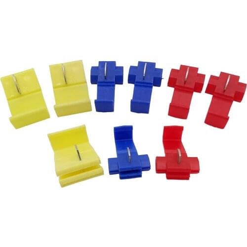 Fast Quick Splice Lock Wire Connector Scotch Lock Snap Crimp Terminals Electrical Line Cable Connectors AWG22-18 Yellow Red Blue