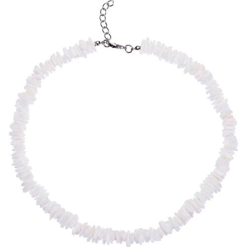 2021 Vsco Necklace Kolye Moana Collares Hot Style Broken Shell Necklace Suit Fractal Shells Collarbone Chain Wholesale