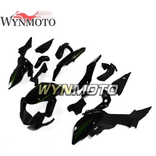 Complete ABS Injection Plastic New Motorcycle Fairings For Z650 2017 - 2020 Cowlings Black with Green Strips Panels Bodywork
