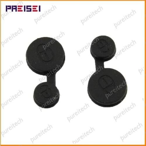 PREISEI 100pieces/lot 2 Buttons Car Key Silicon Buttons Rubber Pads For Citroen Remote Key
