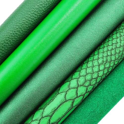 30cmx134cm Roll Green Smooth Mirror Soft Faux Synthetic Litchi Lychee Leather Fabric For Bows Earring Handbags Decoration HM008