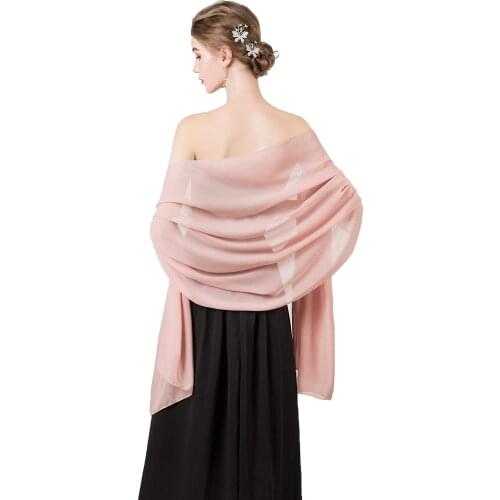 Chiffon Shawls Scarves Wraps for Bridal Wedding Party Evening Dress and Special Occasion Dresses