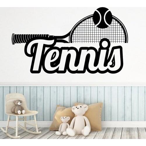Tennis Sports Wall Decals Gymnasium Art Decor Vinyl Modern Wall Stickers Home Decoration For Teen Room School Classroom Z174