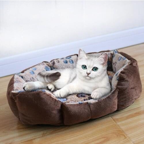 Pet Dog Nest Fleece Warm Dog Bed Mat Pet House Plush Cozy Nest Mat Portable Dogs Sofa Sleeping Bed Winter Puppy Dog Kennel