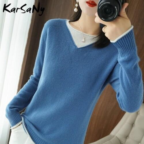 Womens Cashmere Sweater Winter Women Elegant Woman Knit Top Pullover Female 2021 Basic Slim Sweaters Women Winter Autumn Pulls