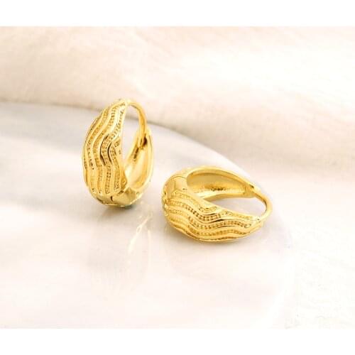 Gold Sudan Earrings for Women/Girls Gold Color Arab Jewellery African hoop Earring Wedding cute kids charms Gifts
