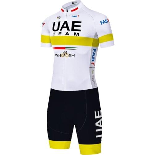 2021 UAE One Piece triathlon Skinsuit Maillot Velo Homme Bretele Ciclismo Masculino Maillot Ciclismo Hombre jumsuit
