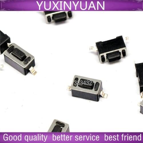3 * 6 * 4.3 MM light touch switch 2 foot patch Black patch/import 10pcs/lot