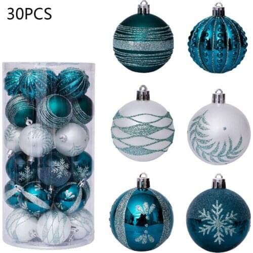 30pcs Christmas Ball Baubles Decoration Xmas Tree Hanging Ornament Wedding Party Home Decor New Year Gift