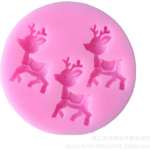 6*1CM DIY Sugar Craft Cake Vintage Petal Easter Deer Cake Silicone Mold Fondant Mold Cake Decorating Tools Gum Paste Mold