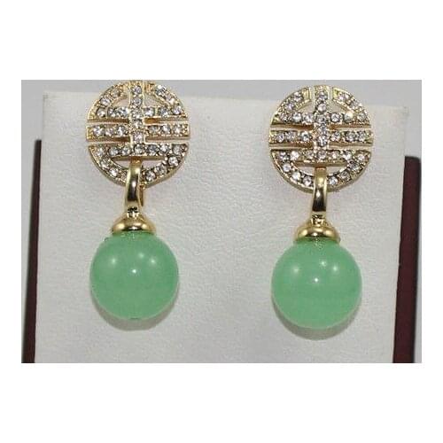 6 color! fine 12mm green/purple/colorful tiger eye jade stud earring