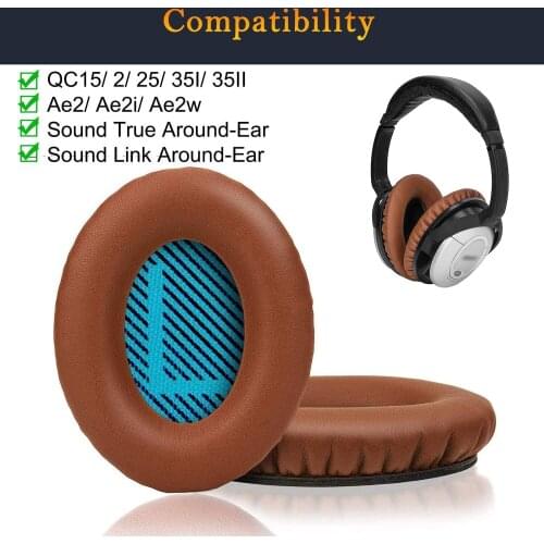 Ear Pads Cushions Replacement - Earpads Compatible with Bose QuietComfort 15 QC15 QC25 QC2 QC35/ Ae2 Ae2i Ae2w SoundTrue & Sound
