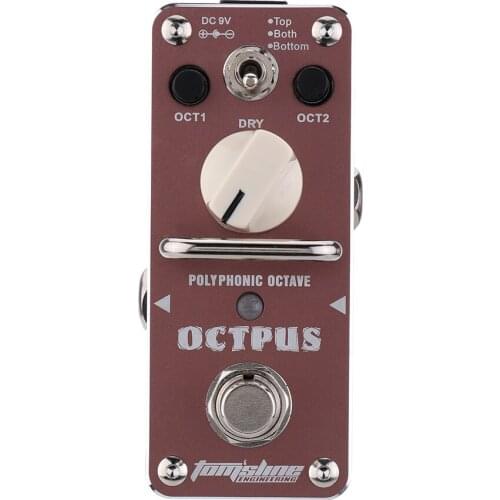 AROMA AOS-3 Octpus Polyphonic Octave Electric Guitar Effect Pedal Mini Single Effect with True Bypass guitar pedal hot sell