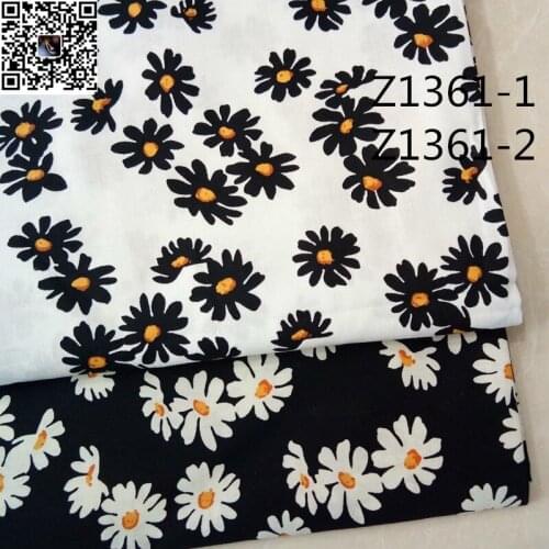 Plant small chrysanthemum flower print, 100 cotton womens Childrens dress shirt fabric,133*72,40*40 yarn count, spring summer