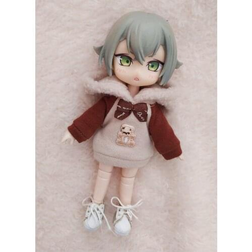 Childrens hand toys 1/12 ob11 doll doll clothes hoodie with big cap available BJD / SD doll accessories ob11doll Sports pants