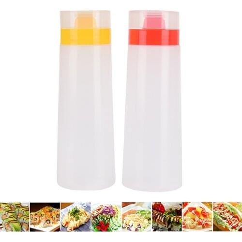 Dispenser Ketchup Mustard Kitchen Accessories 4-Hole Plastic Salad Dressing Squeeze Bottle Condiment