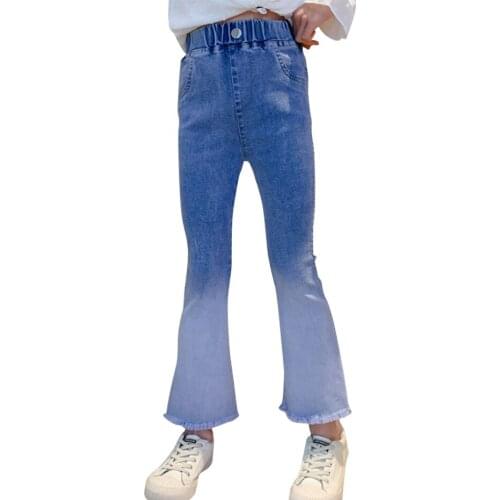 Jeans For Girl Patchwork Kids Jeans Girls Ripped Kids Jeans Spring Autumn Clothes For Girls Casual Style