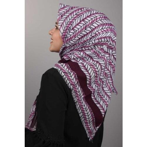 ERBİL PATTERNED LINEN FLAMLI SCARF-DESEN-02-RENK-04