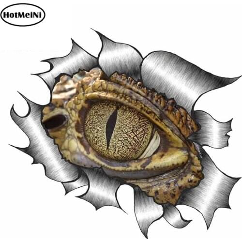 HotMeiNi 13cm x 11.7cm for Crocodile Eye Break The Wall Personality VAN Trunk Decal Waterproof Bumper Decoration Car Sticker