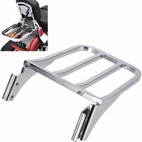 Chrome Motorcycle Backrest Sissy Bar Luggage Rack For Harley Sportster 883 1200 XL883 XL1200 Heritage Softail FLST Dyna