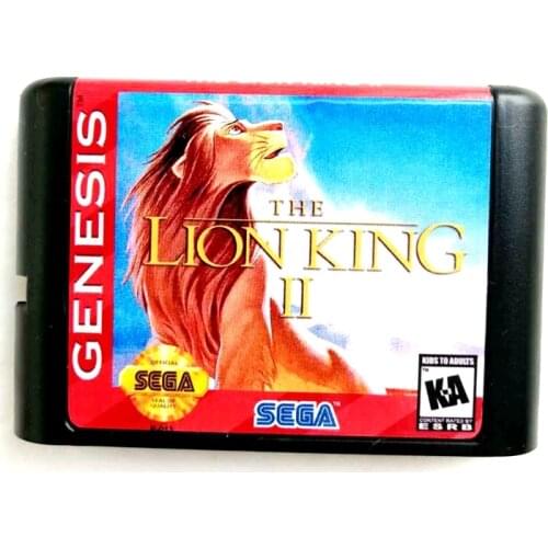 Lion King 2 16 bit MD Memory Card for Sega Mega Drive 2 for SEGA Genesis Megadrive