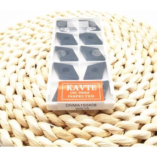 KAVTE 10PCS DNMA150408 WK15 External Turning Tool Carbide Inserts High Quality CNC Lathe Tools For Cast Iron