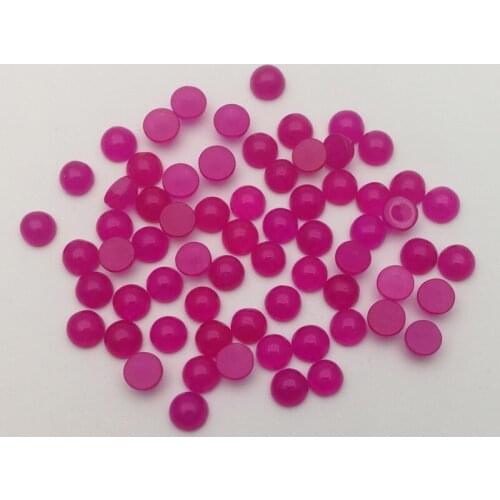 Fashion Rose red beads 4*4mm round CAB CABOCHON no hole for jewelry Accessories Wholesale 50pcs/lot free shipping