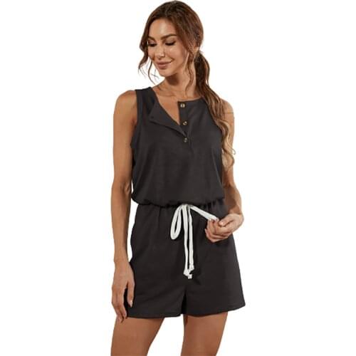 Fashion Casual 2 Piece Set Tank Sleeveless Top With Shorts Women Outfit Black Pantsuit Summer Trouser Suits Female Two Piece Set