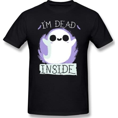 I'm Dead Inside Humor Graphic Mens Basic Short Sleeve T-Shirt R303 Tees Tops European Size