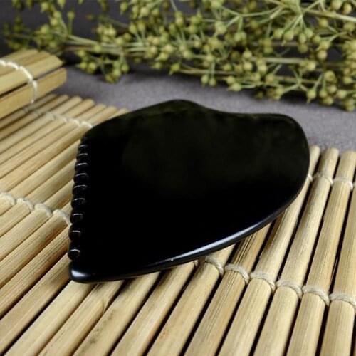 Jade GuaSha Scraper Stone Massage Board Relieve Wrinkles Smooth Stone Spa Relaxing Meditation Face Scraper for Treatment